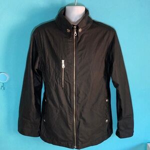 Vroom & Dreesmann VINTAGE Mens Size S Womens M Black Zip Front Casual Jacket